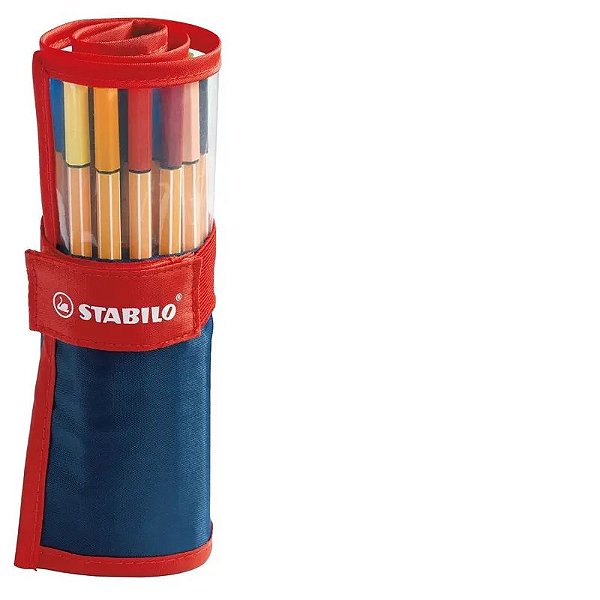 Caneta Fineliner Stabilo Point 88 0.4 Mm - Conjunto Com 25 Cores Variadas