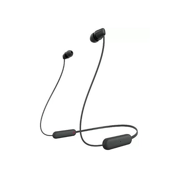Fone de Ouvido Bluetooth Sony WI-C100 - Sem Fio - Cor Preta