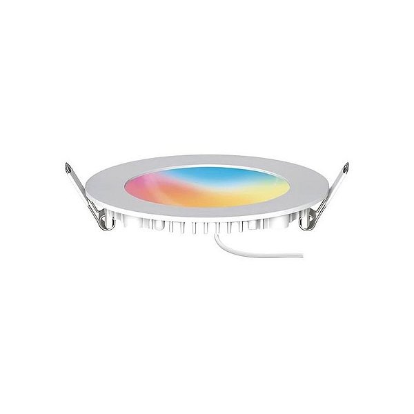 Luminária de Teto Moes ZB-TDD6-RCW-4 6W com Controle Wifi e Compatível com Google e Alexa
