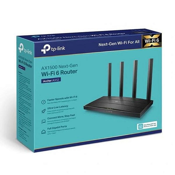 Roteador TP-Link Archer AX12 AX1500 Dual Band Wi-Fi Gigabit