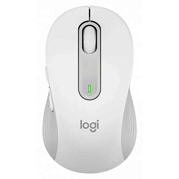 Mouse Sem Fio Logitech Signature M650 - Branco, Ergonomia e Precisão Para Seu Desktop