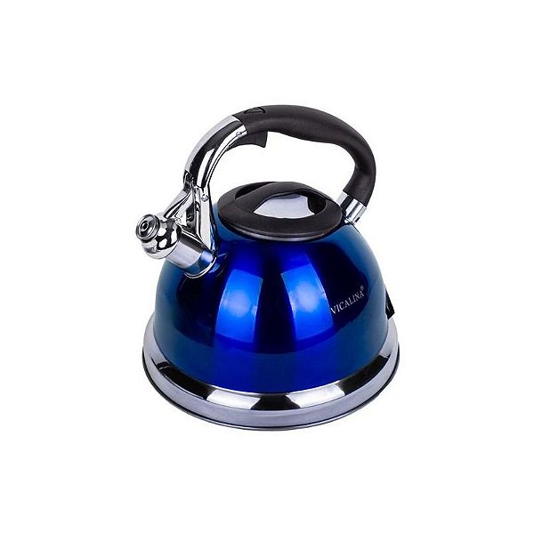Chaleira Azul 3,5L com Apito - Elegância e Praticidade na Cozinha