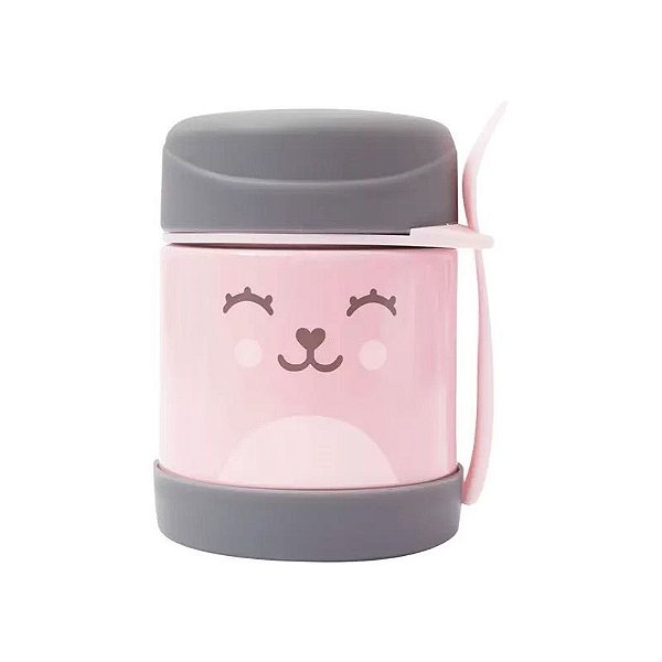 Pote Térmico Rosa De 320 Ml Para Crianças - Gumy Buba