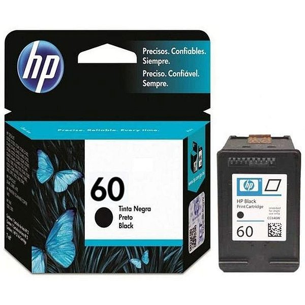 Cartucho de Tinta HP 60 Preto CC640WL – 4,5ml de Alta Qualidade