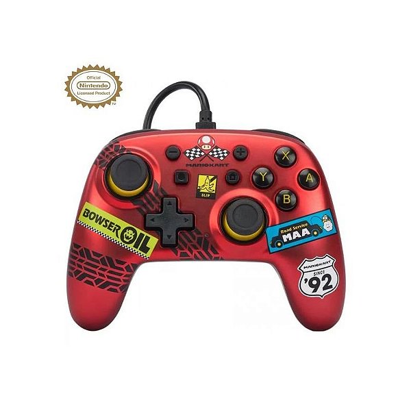 Controle PowerA Wired para Nintendo Switch - Vermelho Mario Kart Racer