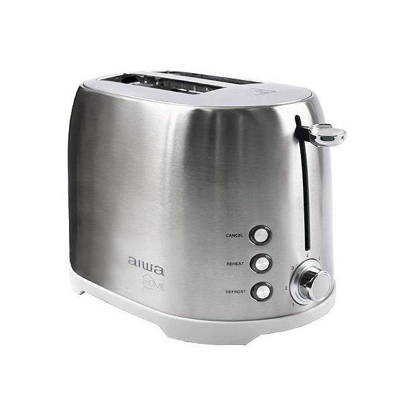 Torradeira Aiwa AW-TD1729A 800W com 7 Níveis de Temperatura - Prata