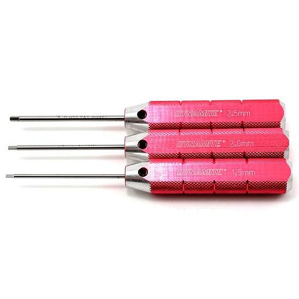 Chave Allen Metric 3 Peças Vermelha - DYN2904 Dynabrás