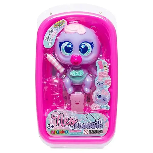 Jogo De Banheiro Distroller Neonate Niu Beibi Flo Rosa 11 Pçs