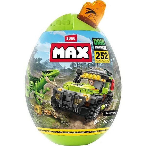 Max Aventura Dino Força Raptor Zuru - 83154 (252 Peças)