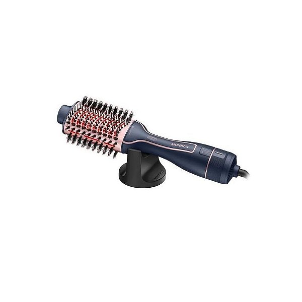 Escova Modeladora e Secadora de Cabelo Mondial - 1200W - Bivolt - Cores Preto e Rosa