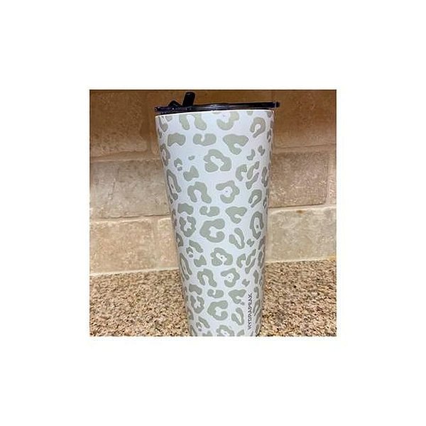 Copo Térmico Hp-Grande 739Ml Branco Leopardo By Hydrapeak