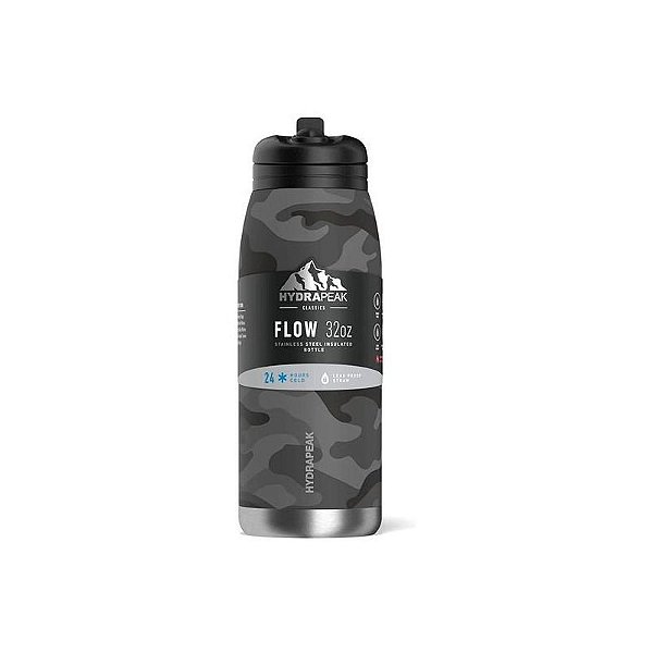 Garrafa Térmica Copo Térmico Hp Flow 32 946Ml Preta Leopard 1040576