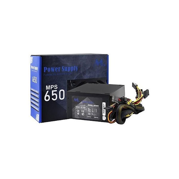 Fonte De Alimentação Atx Mtek Mps650 650W