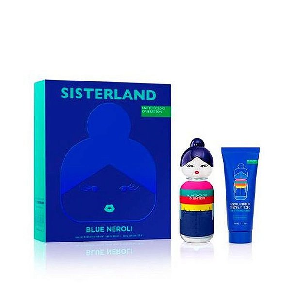 Kit Benetton Sisterland Eau de Toilette Feminina 80ML - Azul Neroli