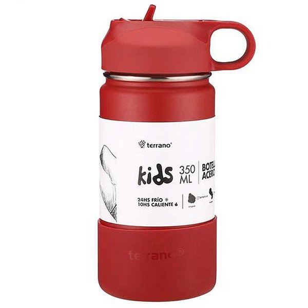 Garrafa Térmica Infantil Terrano 350ML - Vermelho