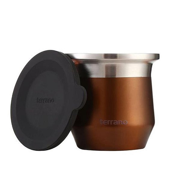 Cuia Terrano Flap com Tapa 170ML - Cooper - Ideal para Chimarrão e Bebidas Típicas