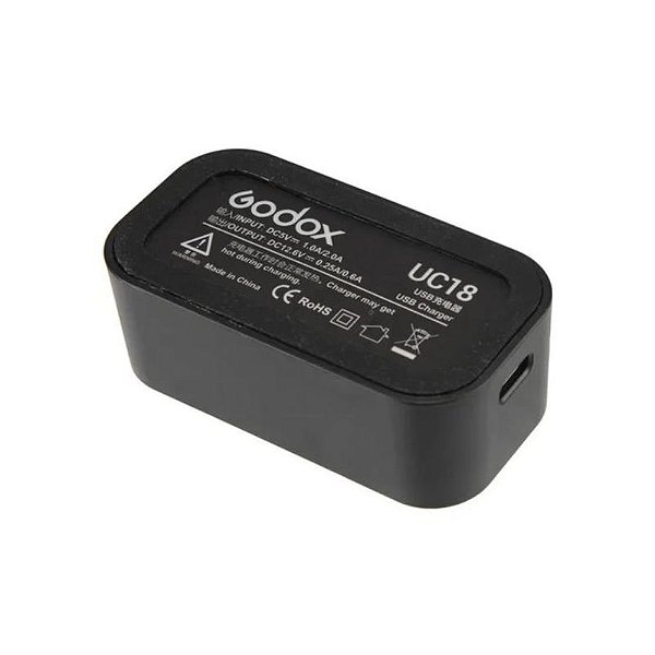 Carregador Godox UC18 para Flash 850-860 - Eficiente e Compacto