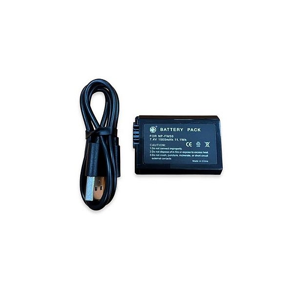 Bateria Recarga NK NP-FW50 Compatível para Câmeras Sony