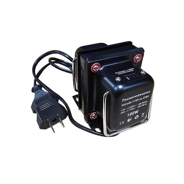 Transformador Tatools THG-100 100W - 110/220V 50/60Hz - Preto - Ideal para Viagens e Uso Doméstico