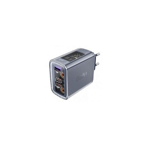 Carregador Duplo Acefast A45 65W Usb-A + Usb-C Cinza