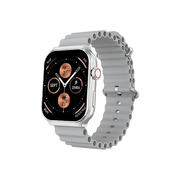 Smartwatch Relógio FTX F25-SVG - Prata e Cinza de Estilo Moderno