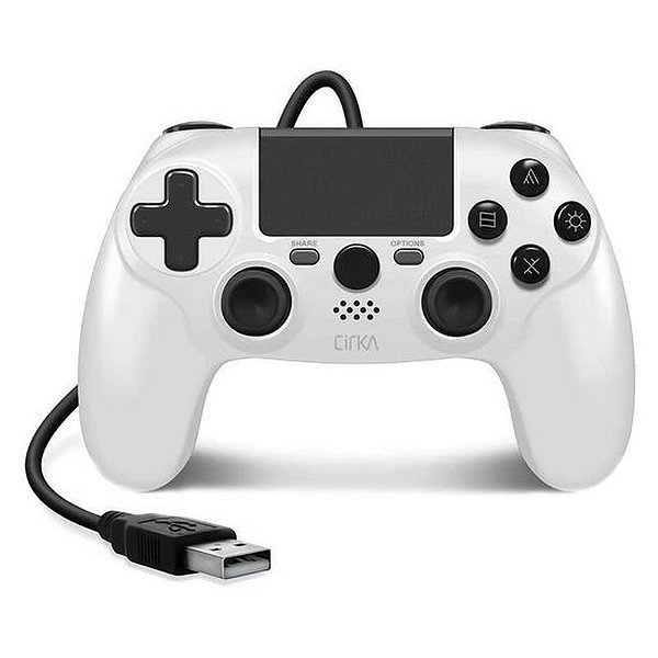 Controle Sem Fio Nuforce Branco para PS4 - Conexão USB e Ergonomia Avançada