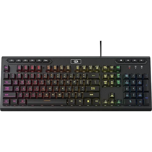 Teclado Gamer Redragon K513-RGB Aditya - Preto com Cabo (Layout Inglês)