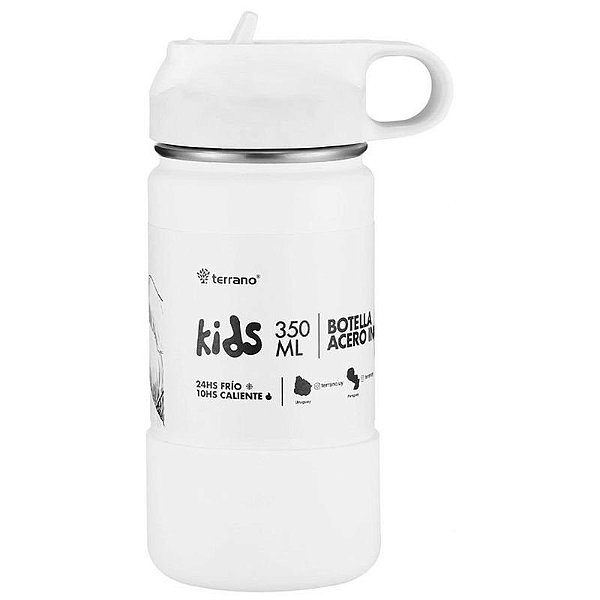 Garrafa Térmica Infantil Terrano 350mL - Cor Branca