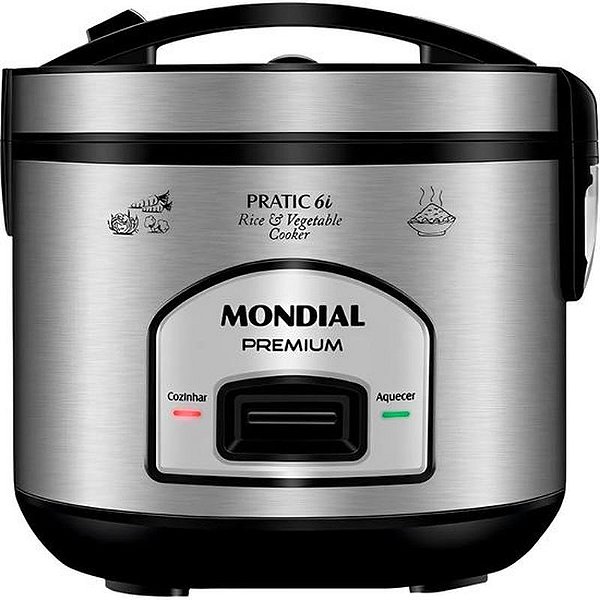 Fritadeira Elétrica Mondial PE-43-6X 220V 500W - Preto e Inox