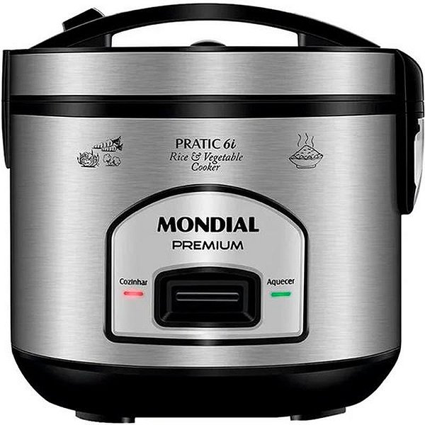 Panelade Arroz e Vapor Mondial PE-43-6X - 220V - Preto e Prata