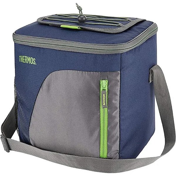 Bolsa Térmica Radiance Thermos 16L - Azul E Amarelo Ideal Para Viagens E Lanches