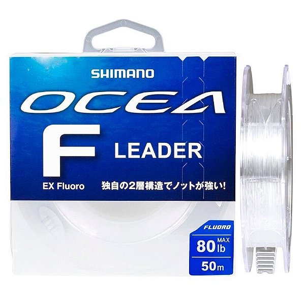 Líder Monofilamento Fluorocarbono Shimano Ocean F 80lb 50m para Pesca