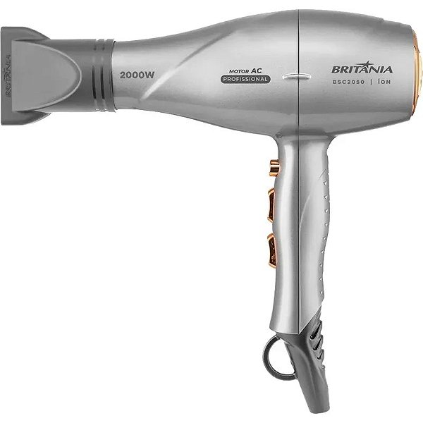 Secador de Cabelo Profissional Britânia BSC2050 2000W - Prata 110V/60Hz