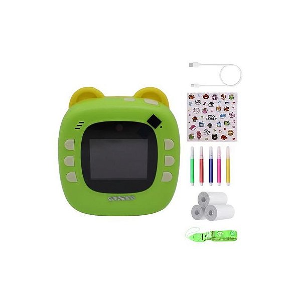 Câmera Infantil Sate A-DV947 com Impressora - Verde Vibrante