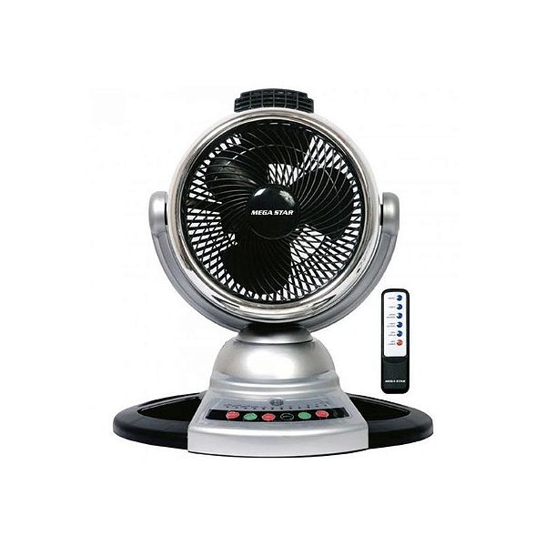 Ventilador de Mesa Megastar YF302C com Controle Remoto e 3 Velocidades - Prata 35W 220V