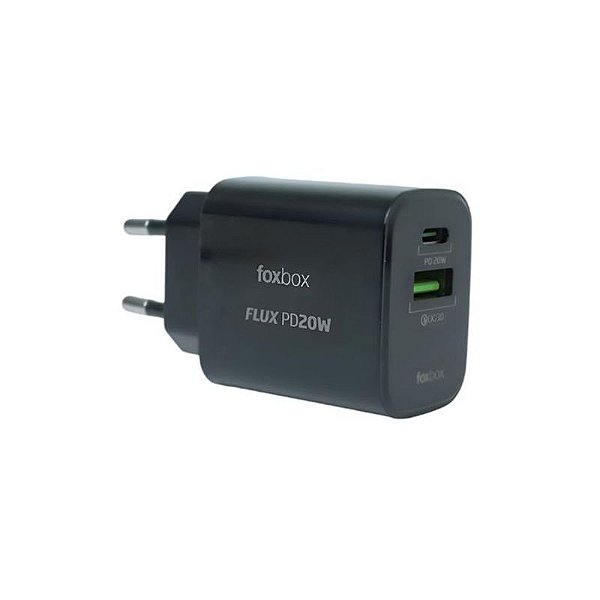 Carregador Adaptativo Fox Box Mega PD65W - Preto - Alta Performance e Eficácia