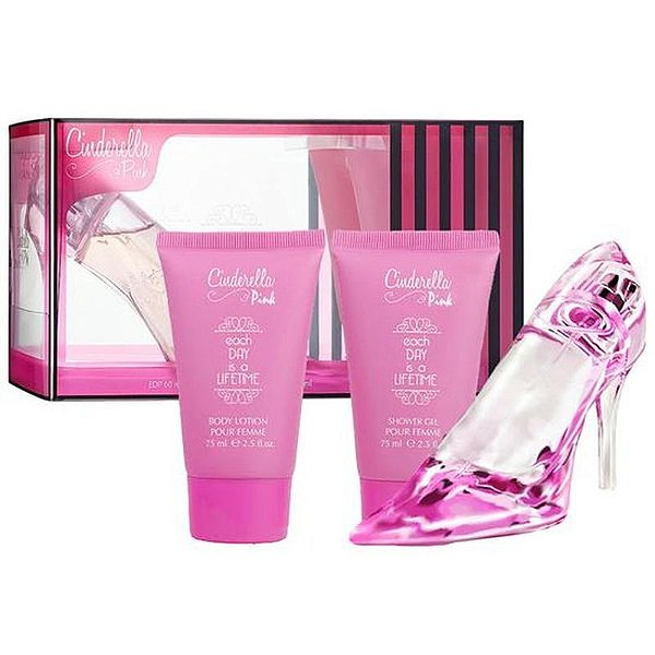 Conjunto Feminino Omerta Cinderella Rosa 60ML + Body Lotion + Gelato