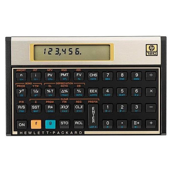 Calculadora Financeira HP-12C com Display LCD - Edição Limitada Dourada
