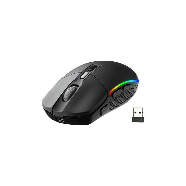Mouse Gamer Redragon M719 Rgb Pro Invader Wireless Preto