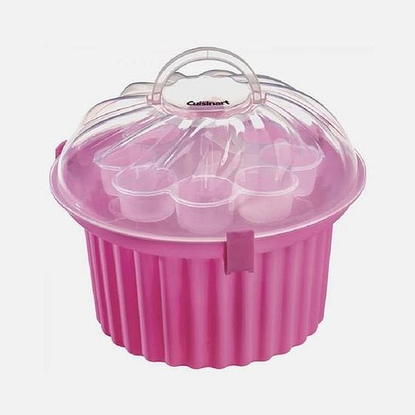 Organizador De Cupcakes Cuisinart Rosa - Conjunto Com 24 Peças