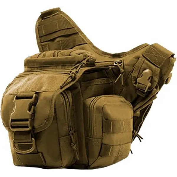 Mochila Tática Doberman 5L - Cor Khaki, Modelo 510431