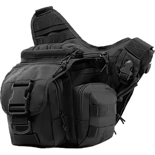 Mochila Tática Compacta Doberman 5L Preto - Ideal Para Aventuras Urbanas E Ao Ar Livre