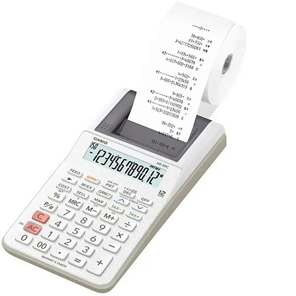 Calculadora Fiscal Com Bobina Hr-8Rc - 12 Dígitos - Cor Branca