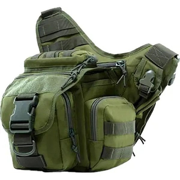 Bolsa Tática Doberman Verde 5L - Modelo 510432 Para Aventura E Outdoor