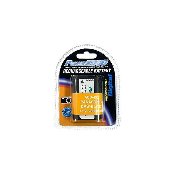 Bateria Recarregável POWER2000 ACD-453 DMW-BLK22 para Câmeras