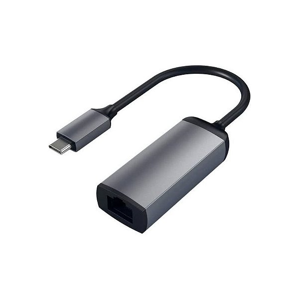 Adaptador USB-C para RJ45 Satechi ST-Tcenm até 1000Mbps - Cinza Espacial