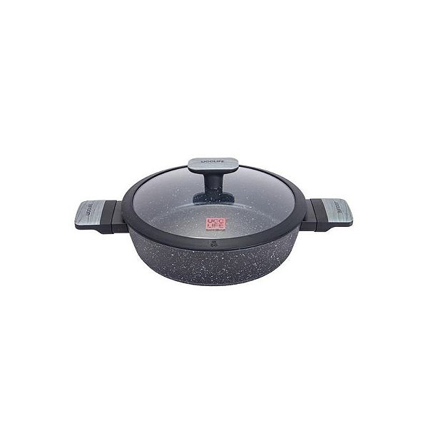 Panela de Indução Ucc Life Granito 24CM com Tampa Preta