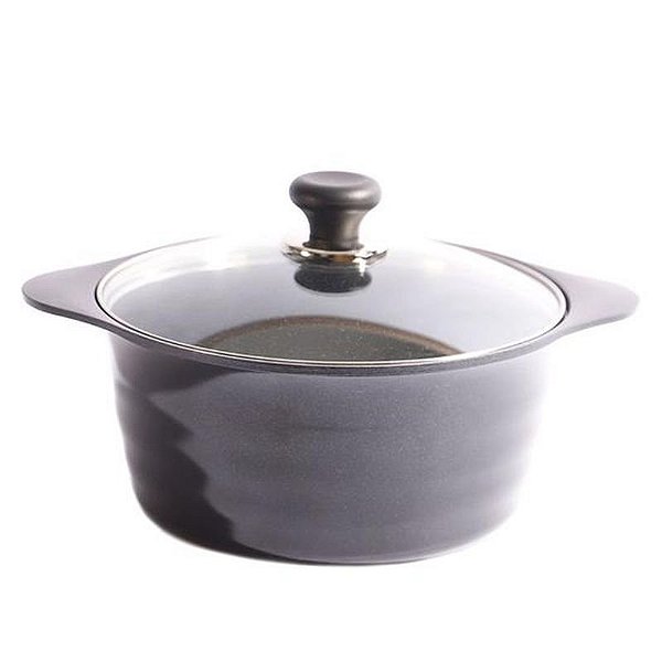 Caçarola de Cerâmica Ecoramic com Tampa Preta 24CM