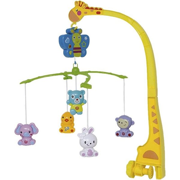 Móbile Musical Interativo para Berço - Animais Encantadores - Modelo 5849