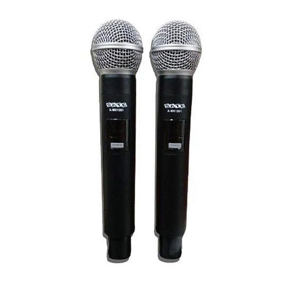 Microfone Sem Fio Sate A-MK1201 - Cor Preta, Qualidade Profissional
